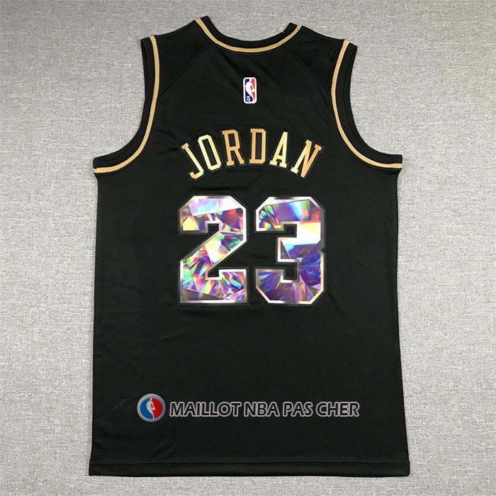 Maillot Golden Edition Chicago Bulls Michael Jordan NO 23 2021-22 Noir